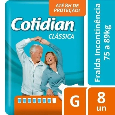 Fralda Geriatrica Cotidian Classica G c/ 8