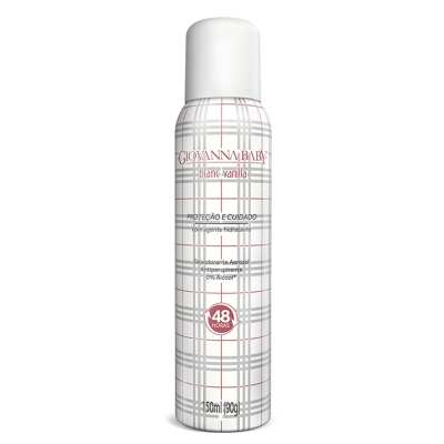 Desodorante Antitranspirante Aerosol Giovanna Baby Blanc Vanilla Feminino 48h 150ml