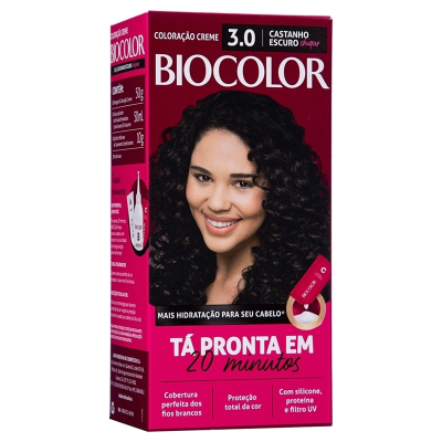 Tintura Biocolor Mini Kit Creme 3.0 Castanho Escuro Chique