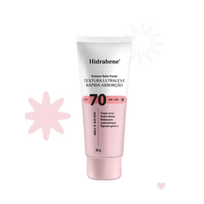Protetor Solar Facial Hidrabene Textura Ultra Leve Fps70 50G