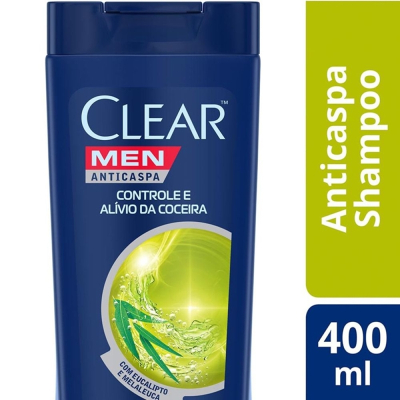 Shampoo Anticaspa Clear Men Controle e Alívio da Coceira 400ml